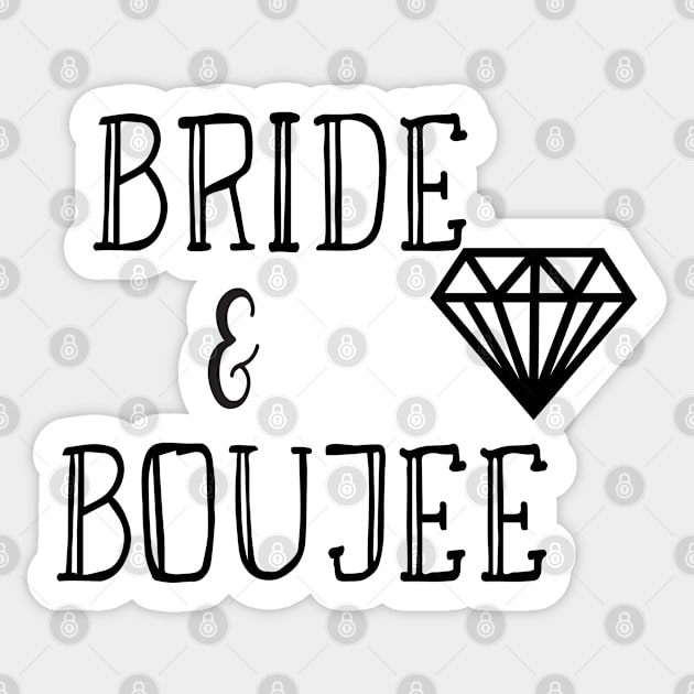 Bachelorette Party Squad - Bach Boozy Boozie Bride & Boujee Sticker by WassilArt